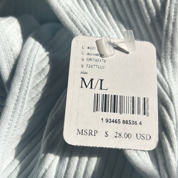 Free People Ribbed V-Neck Cropped Brami Size M/L - Picture 7 of 7